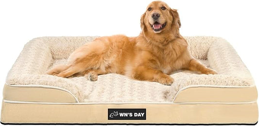 Orthopedic Dog Bed for Large Medium Sized, Washable Memory Foam Large Dog Bed by Unknown