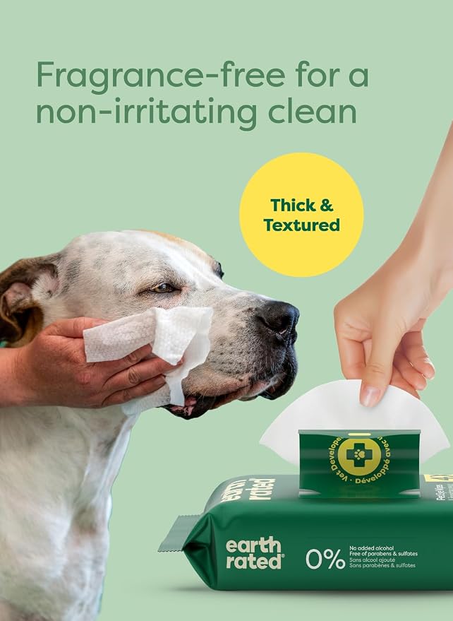Earth Rated Vet-Developed Dog Eye Wipes, Hypoallergenic Pet Wipes - Image 6