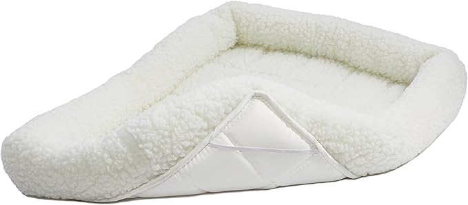 MidWest Homes for Pets QuietTime XXS Dog Bed – White Fleece Bolster, Ultra-Soft - Image 4