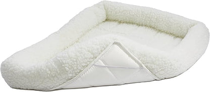 MidWest Homes for Pets QuietTime XXS Dog Bed – White Fleece Bolster, Ultra-Soft - Image 4