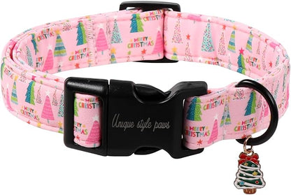 Unique Style Paws Christmas Dog Collar, Lightweight & Adjustable Pet Collar by Uniquestylepaws