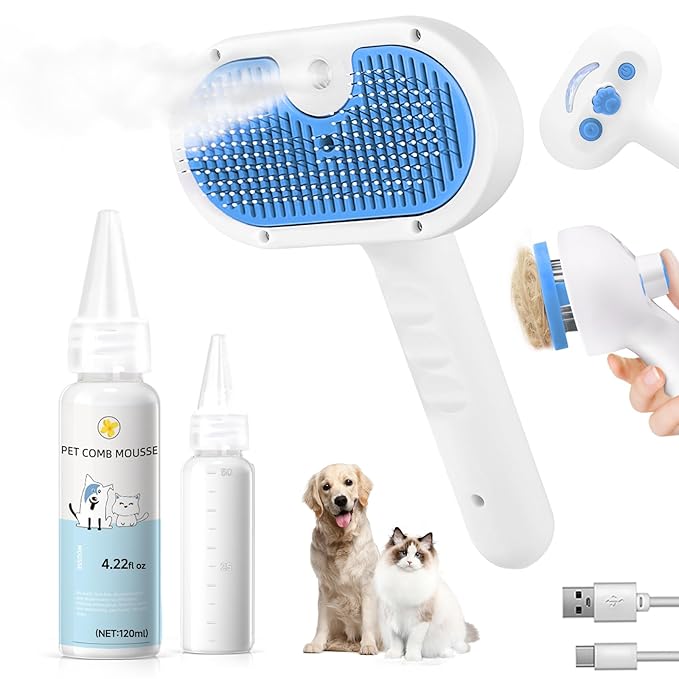 Pet Steam Brush for Dog & Cat by LetsFeedPetPremiumCollectio