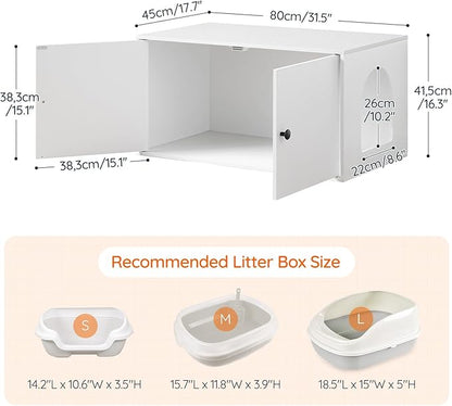 HOOBRO Cat Litter Box Enclosure, Hidden Litter Box Furniture - Image 5