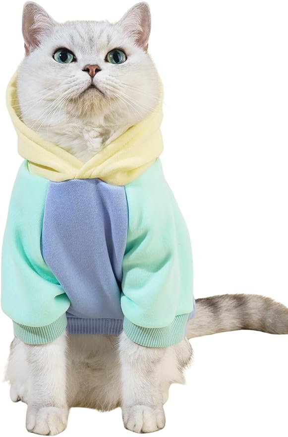 QWINEE Basic Dog Hoodie Sweatshirt Puppy Sweater Warm Cat Costumes Pet Clothes by QWINEE