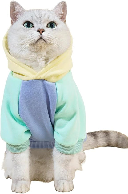 QWINEE Basic Dog Hoodie Sweatshirt Puppy Sweater Warm Cat Costumes Pet Clothes by QWINEE