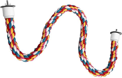 Bird Rope Perches, Parrot Toys 41 inches Rope Bungee Bird Toy - Image 9