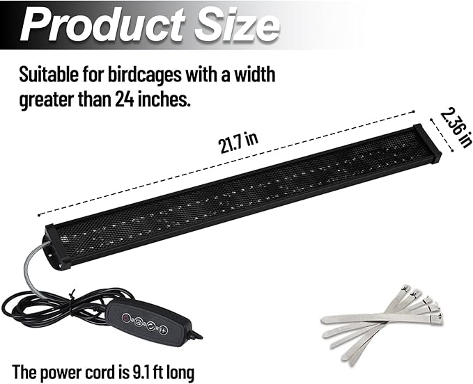Bird Light for Cage, Full Spectrum LED Birdcage Lighting, Bird Lamp - Image 4