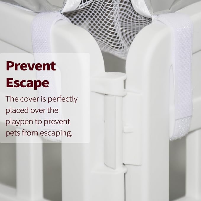 PJYuCien Dog Playpen Mesh Top Cover, Fits 36 Inch 4 Panels Regular Square - Image 4