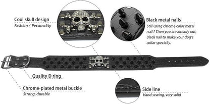 Serijoars Spiked Studded Dog Collar, PU Leather Dog Collar, Adjustable Pet - Image 2