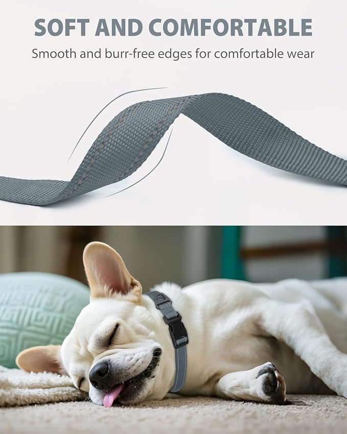 Joytale Small Dog Collar, Reflective and Adjustable Nylon Collar - Image 3