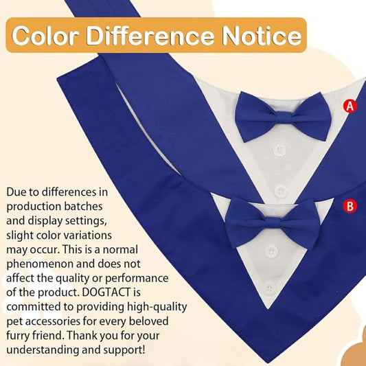 Dog Wedding Bandana, Formal Dog Tuxedo Adjustable Pet Collar - Image 2