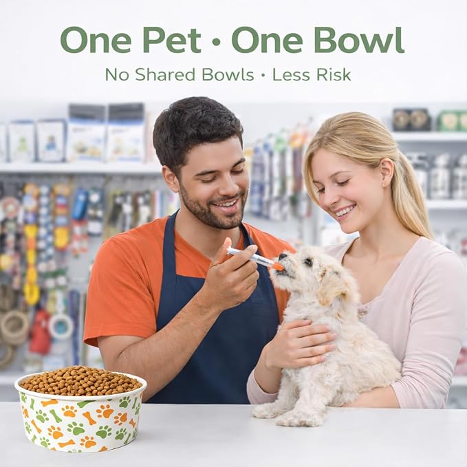 60 Pcs 42 oz/ 5.2 Cups Disposable Pet Bowls - Image 7