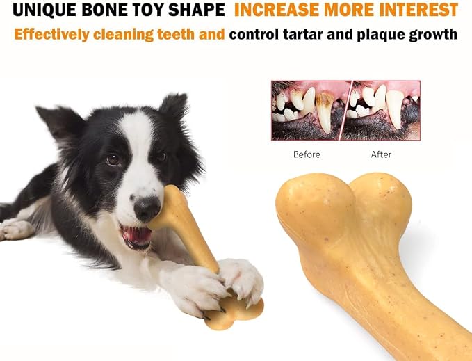 Indestructible Dog Toy for Aggressive Chewers, Nylon Chew Toy for Medium and - Image 2