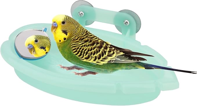 Wontee Bird Bath for Cage Portable Parrot Hanging Bathroom Bathing Tub by Wontee