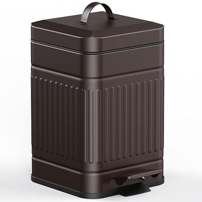 CEROELDA Small Trash Can with Lid-5L/1.3 Gal, Stainless Steel Outdoor Dog Poop by WelcometoCEROELDA