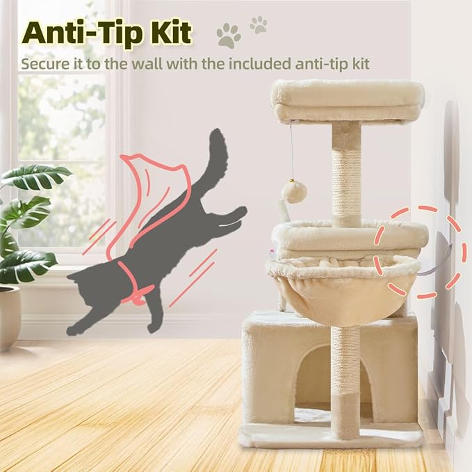 Taoqimiao MS043M Cat Tree, 32.2-Inch Cat Tower - Image 6