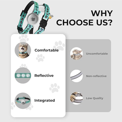 AirTag Cat Collar, Breakaway Cat Tracker Collar, Airtag Holder Compatible - Image 2