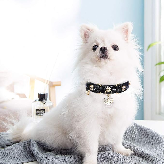 PetsHome Cat Collar, Dog Collar, PU Leather Adjustable Pet Collar - Image 5