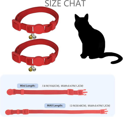 Breakaway Cat Collar with Bell, Safety Buckle Kitten Collar, Elastic Strech - Image 3