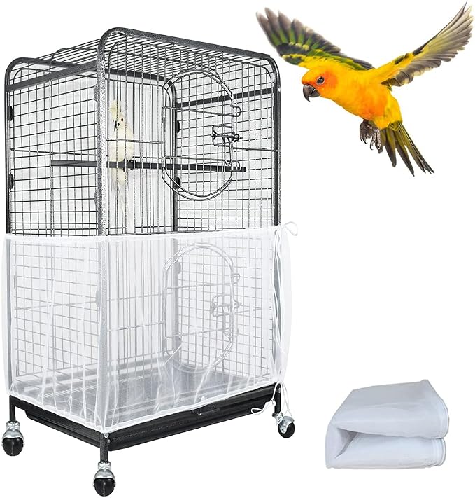 ASOCEA Extra Large Bird Cage Seed Catcher Guard Universal Birdcage Cover Nylon by ASOCEA