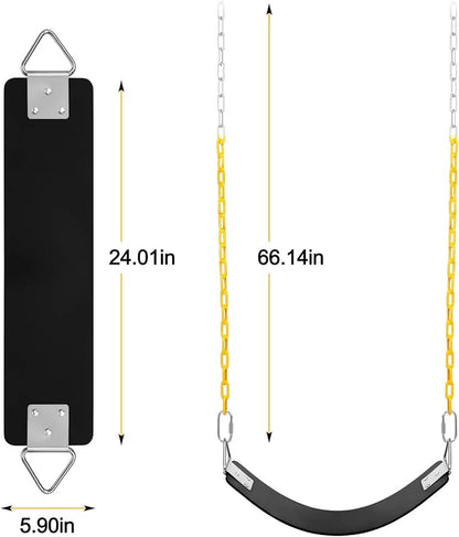 AGPTEK Swing Set, Seat with 66 Inch Anti-Rust Chains Thermoplastic Coated - Image 7