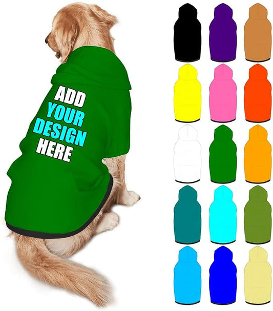 Customized Dog Hoodie with Name Logo Personalized Text Soft & Warm by Mynvzrk