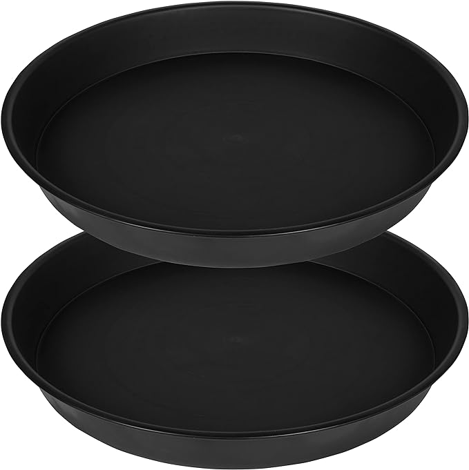 2 Pack of 14 inch Plant Saucer, Heavy Duty Round Plant Trays by Bleuhome