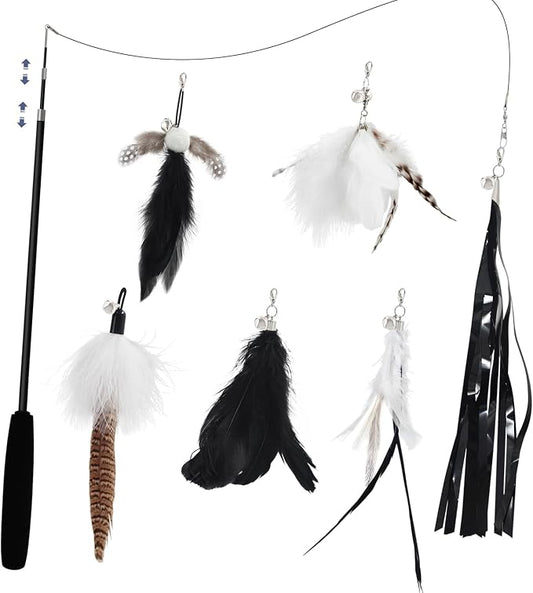 SONGWAY Cat Wand Toys for Indoor Cats by SONGWAY