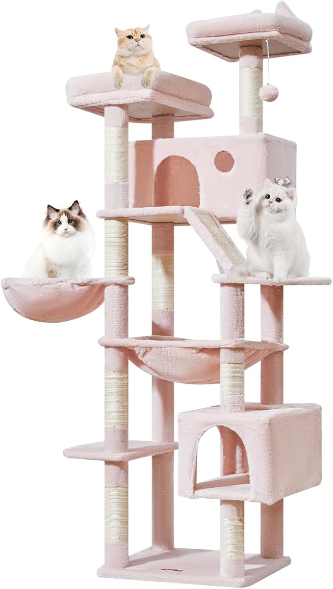 Taoqimiao Cat Tree 71-Inch, Cat Tower by Taoqimiao