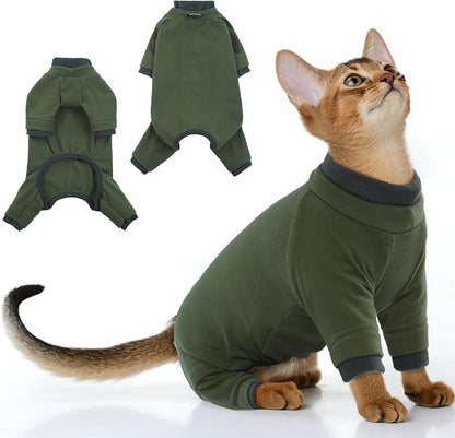 PUMYPOREITY Sticky Hair Cat Clothes, Prevent Hair Loss Cat Pajamas, Soft Cat by PUMYPOREITY
