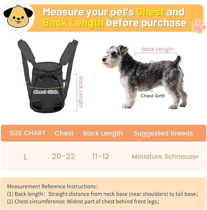 Inspack Dog Backpack Carrier/Cat Carrier, Adjustable Pet Front Carriers Travel - Image 2