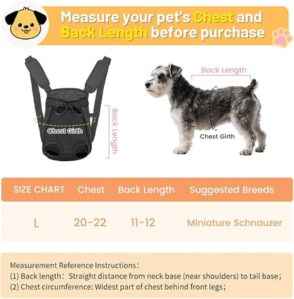 Inspack Dog Backpack Carrier/Cat Carrier, Adjustable Pet Front Carriers Travel - Image 2