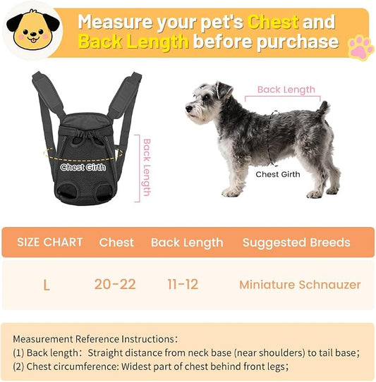 Inspack Dog Backpack Carrier/Cat Carrier, Adjustable Pet Front Carriers Travel - Image 2