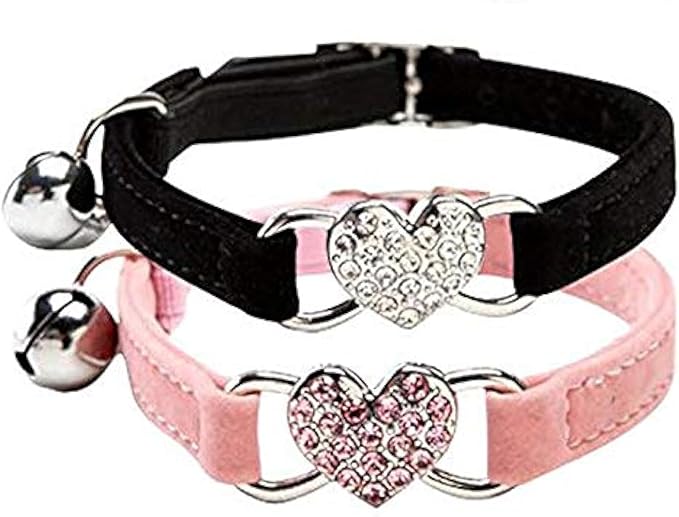 CHUKCHI Pink Soft Velvet Safe Cat Adjustable Collar by CHUKCHI