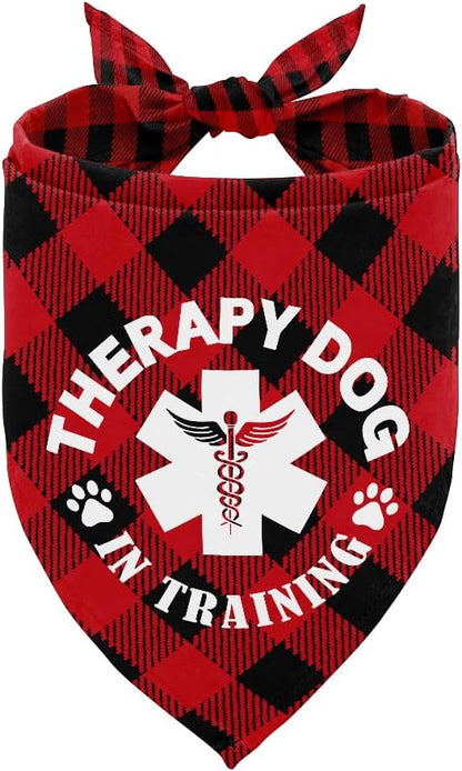 Dog Bandana, Therapy Dog Please Pet Me with, Dogs Scarf Classical Printing by AUII+JO+DESIGN