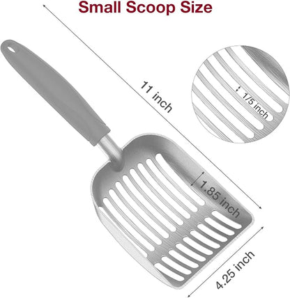 Cat Litter Scoop, Kitty Metal Scooper, Aluminum Alloy Sifter, Kitten Pooper - Image 2