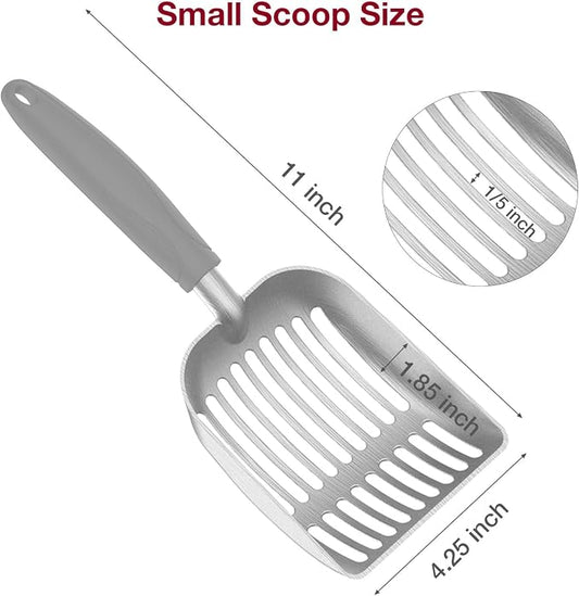 Cat Litter Scoop, Kitty Metal Scooper, Aluminum Alloy Sifter, Kitten Pooper - Image 2