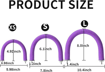 U Shape Parrot Perch Stand Toy Bird Platform Sand Paw Grinding Clean Stick - Image 7