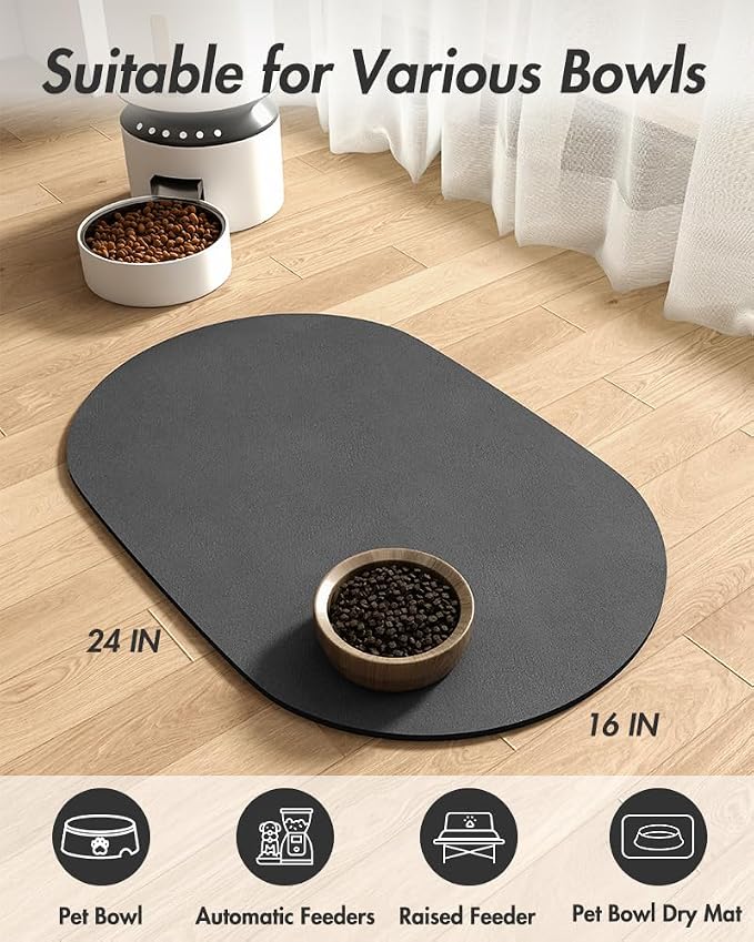 Absorbent Dog Mat for Food & Water Bowl - Image 7