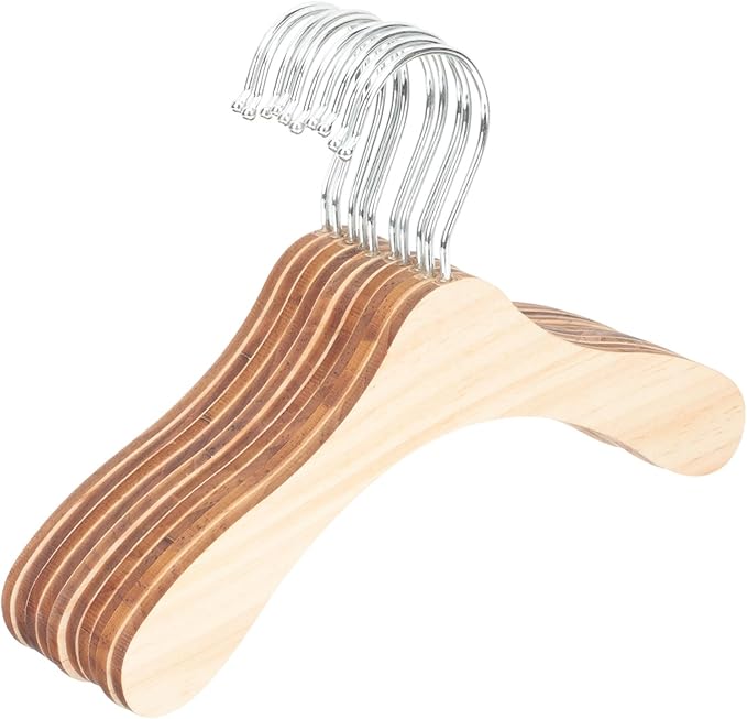 STOBAZA 10pcs 8.66 Inch Wooden Pet Hangers Small Dog and Cat Clothes Hangers by EaseLiving