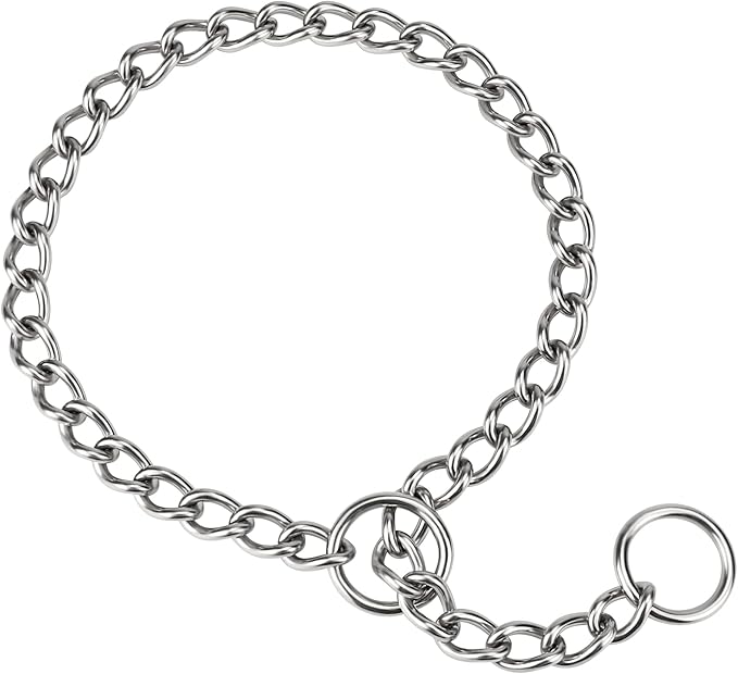 TagME Chain Choke Collar for Dogs, Adjustable Weather Proof Necklace for Medium by TagME