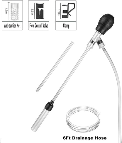 Carefree Fish Aquarium Gravel Cleaner 6Ft Hose Silicone Airbag Fish Tank Water - Image 5