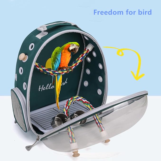 Bird Traval Carrier Cage, Vet Transport Book Bag - Image 2