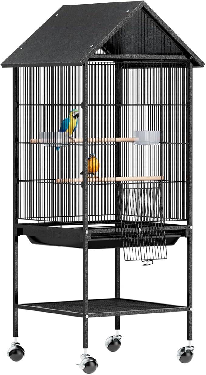 VINGLI Bird Cage with Rolling Stand by VINGLI