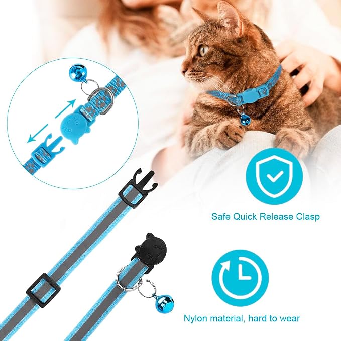 2 Pack Cat Collar with Bells, Reflective Collars - Image 3