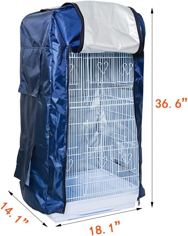 QBLEEV Bird Cage Covers, Large Birdcage Cover, Warm Windproof Waterproof Shell - Image 2
