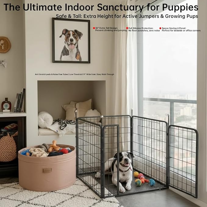 Portable Dog Crates & Playpen, Indoor/Outdoor, Easy-Carry Straps, One Door - Image 2