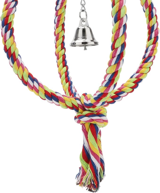 Bird Rope Swing Colorful Perch Climbing Toy - Image 7