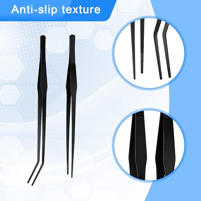 Aquarium Tweezers Extra Long 15 inches, Luxiv Stainless Steel Straight and - Image 3