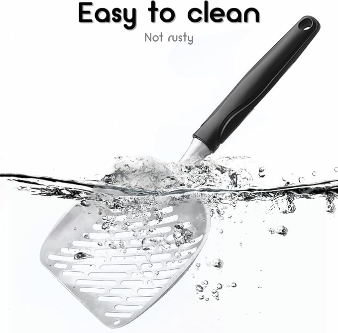 Cat Litter Scoop, Mesh Shovel, Stainless Steel Metal Scoop, Poop Sifting - Image 5
